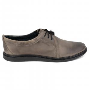 Buty męskie skórzane casual 2131 POLBUT szare brązowe