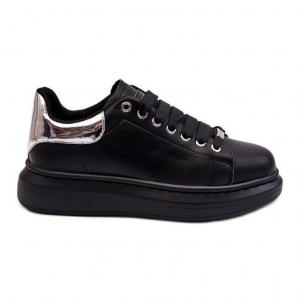 Damskie Buty Sportowe GOE LL2N4012 Czarno-Srebrne czarne