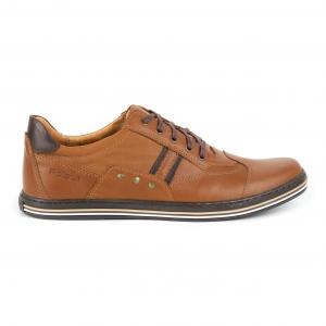 Polbut Buty męskie casual 1801L Ax Camel brązowe