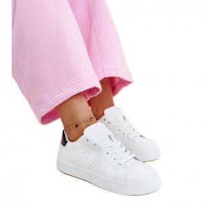 Biało-czarne sneakersy Akila białe