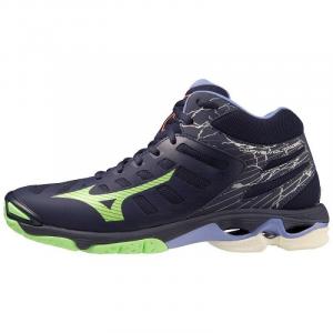 Buty do siatkówki Mizuno Wave Voltage Mid V1GA216511 niebieskie