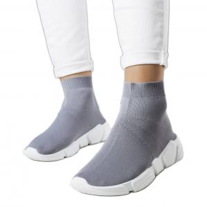 Szare wysokie sneakersy William