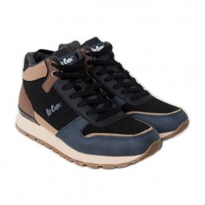 Lee Cooper Niebiesko-brązowe sneakersy LCJ-23-31-3065M niebieskie