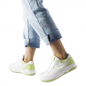 Inna Biało-zielone sneakersy Barrette białe