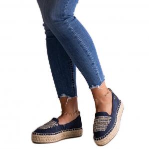 Granatowe espadryle Big Star JJ274889 niebieskie