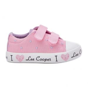 Trampki Dziewczęce Na Rzepy Lee Cooper LCW-25-02-3265K Różowe