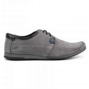 KOMODO Buty Męskie mokasyny 875 szare