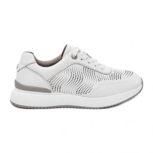 Skórzane Buty Sportowe Sneakersy Damskie S.Barski LR51-551 Białe