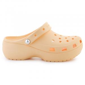 Klapki Crocs Classic Platform Pearl Clog 211231-78Z pomarańczowe