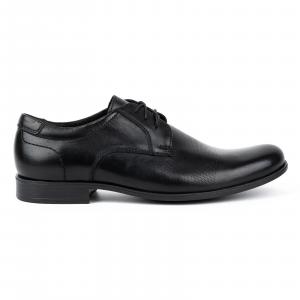 Kampol Buty męskie eleganckie skórzane 344KAM czarne