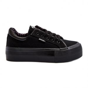Trampki Damskie Na Platformie Lee Cooper LCW-24-31-2180 Czarne