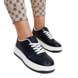 Czarne sneakersy na platformie Cvita