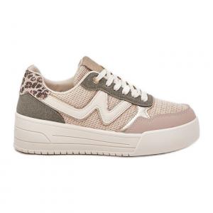 Buty Sportowe Damskie Na Platformie Panterka Zielone