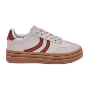 Stylowe Sneakersy Na Platformie Szare