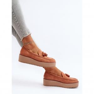 Mokasyny Model Mialani T599P Orange - Step in style pomarańczowe