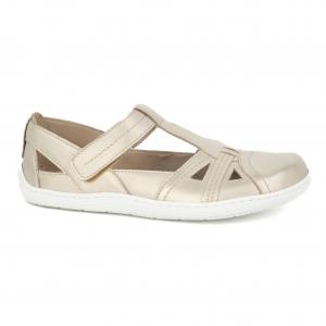 Buty damskie Barefoot Ultralekkie półsandały Olivier 1285 na rzep złote złoty