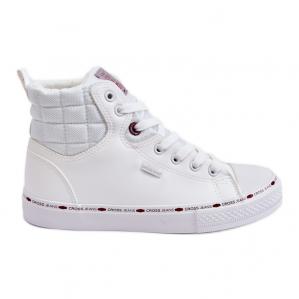 Damskie Wysokie Trampki Cross Jeans KK2R4060C Białe