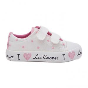 Trampki Dziewczęce Na Rzepy Lee Cooper LCW-25-02-3264K Białe