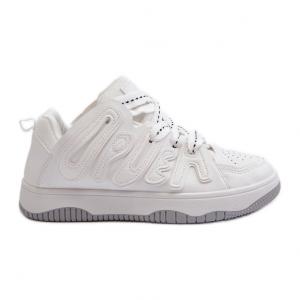 Sneakersy Damskie Z Eko Skóry Białe Berilla