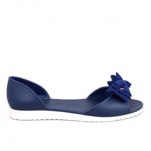 Baleriny meliski open toe Agathe Navy niebieskie