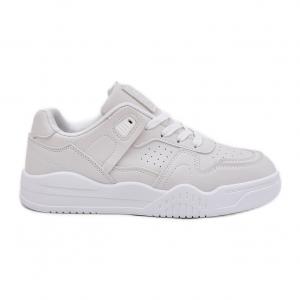 Buty Sportowe Sneakersy Damskie Z Eko Skóry Białe