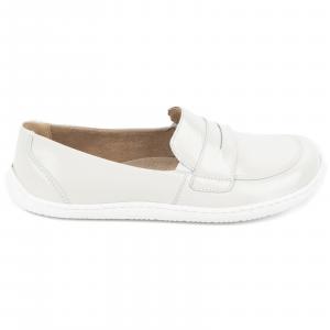 Olivier Barefoot Damskie minimalistyczne mokasyny skórzane 1280 ecru białe