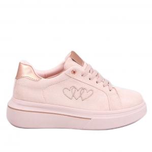 Sneakersy damskie pastelowe Akins Pink różowe