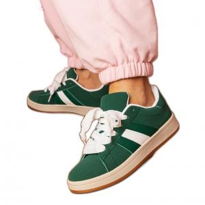 Zielone sneakersy trampki damskie sportowe
