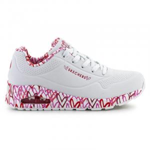 Buty Skechers Uno-Loving Love 155506-WRPK białe