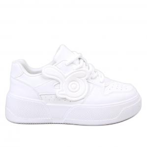 Sneakersy na platformie Broady Allwhite białe