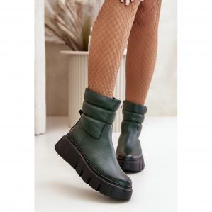 Botki Model Zazoo 60512 Dark Green - Step in style zielone