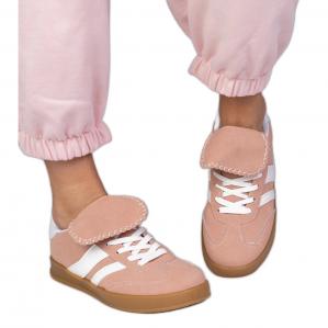 Różowe sneakersy trampki damskie sportowe