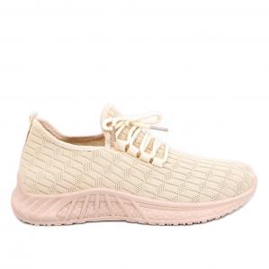 Buty sportowe skarpetkowe Barkes Beige beżowy