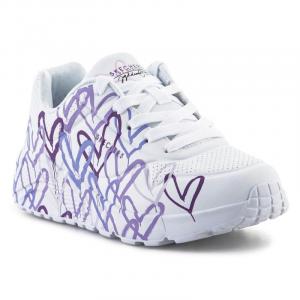 Buty Skechers JGoldcrown: Uno Lite - Spread the Love 314064L-WLPR białe