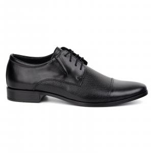 Olivier Buty męskie eleganckie skórzane 288T2 czarne