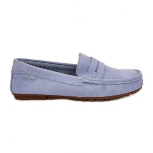 Zamszowe Mokasyny Damskie Big Star RR274943 Niebieskie