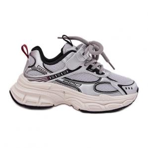 Sneakersy Dziecięce Na Grubej Podeszwie Srebrne Xairana srebrny