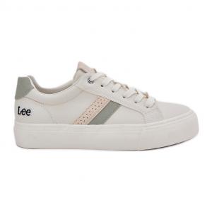 Sneakersy Damskie LEE Layla Women Low 50251003 Zgaszona Biel białe