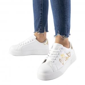 Białe sneakersy na platformie Montclair