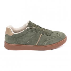 Zamszowe zielone sneakersy Sergio Leone