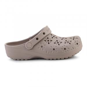 Klapki Crocs Classic Floral Cut Out Clog 210927-214 beżowy