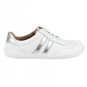 Olivier Buty Barefoot damskie skórzane minimalistyczne 1287 białe ze srebrnym sneakersy