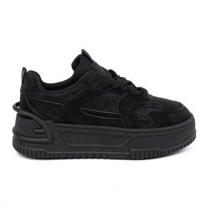 Shelvt Sneakersy damskie z koronką czarne