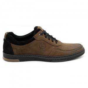 KOMODO Buty męskie skórzane casual 918K brązowe