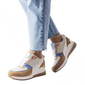 Beżowo-niebieskie sneakersy Mireault beżowy
