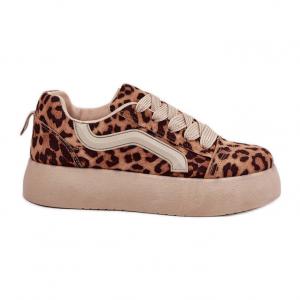 Inna Sneakersy Damskie Na Platformie Panterka beżowy