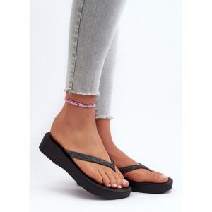 Sandał Japonki Model 83386 Ipanema Mesh Chic Plat Fem Black - Step in style czarne