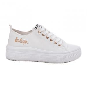 Trampki Damskie Na Platformie Lee Cooper LCW-24-44-2462L Białe