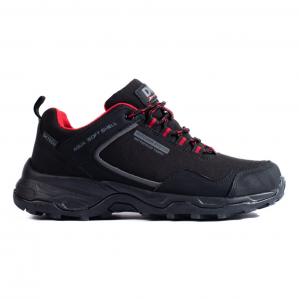 Buty trekkingowe damskie DK waterproof czarno czerwone czarne