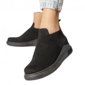 Czarne sneakersy skarpetkowe wsuwane